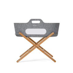 SnuzBaskit Dark Grey Moses Basket & Natural Stand