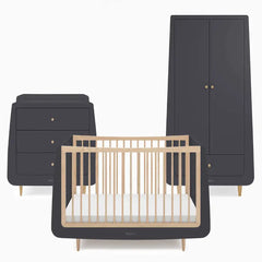 SnuzKot Skandi 3 Piece Nursery Furniture Set - Slate