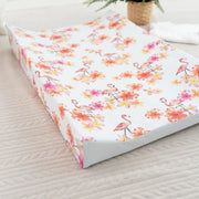 The Gilded Bird Luxury Wedge Changing Mat - Flamingo