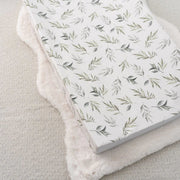 The Gilded Bird Luxury Wedge Changing Mat - Linen Leaves