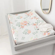 The Gilded Bird Luxury Wedge Changing Mat - Pretty Stems White