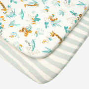 Tutti Bambini Bedside Crib Fitted Sheets 2pk - Run Wild
