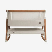 Tutti Bambini CoZee Air Bedside Crib - Scandinavian Walnut & Ecru