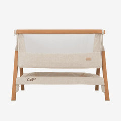 Tutti Bambini CoZee Bedside Crib - Scandinavian Walnut/Ecru