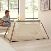 Tutti Bambini CoZee Go 3-in-1 Bassinet, Travel Cot & Playpen - Scandinavian Walnut/Ecru