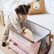 Tutti Bambini CoZee Mini Me Play Crib - Walnut & Blush