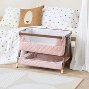 Tutti Bambini CoZee Mini Me Play Crib - Walnut & Blush