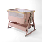 Tutti Bambini Cozee Air 2 Bedside Crib - Drifted Oak/Blush