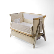 Tutti Bambini Cozee Air 2 Bedside Crib - Toasted Oak/Sand