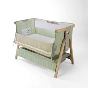 Tutti Bambini Cozee Sense Bedside Crib - Drifted Oak/Eucalyptus