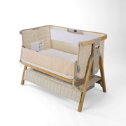 Tutti Bambini Cozee Sense Bedside Crib - Toasted Oak/Sand