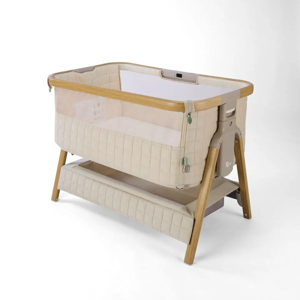 Tutti Bambini Cozee Sense Bedside Crib - Toasted Oak/Sand - OPEN BOX