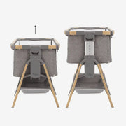 Tutti Bambini Cozee XL Bedside Crib & Cot - Oak/Charcoal