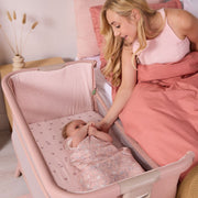 Tutti Bambini Cozee Zen Bedside Crib - Blush
