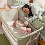 Tutti Bambini Cozee Zen Bedside Crib - Eucalyptus