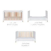 Tutti Bambini Fika 3pc Room Set - White/Light Oak