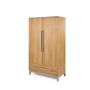 Tutti Bambini Halle Wardrobe - Golden Oak / Mushroom