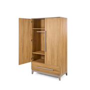 Tutti Bambini Halle Wardrobe - Golden Oak / Mushroom