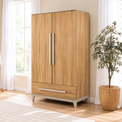 Tutti Bambini Halle Wardrobe - Golden Oak / Mushroom