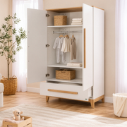Tutti Bambini Halle Wardrobe - White / Golden Oak