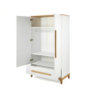 Tutti Bambini Halle Wardrobe - White / Golden Oak