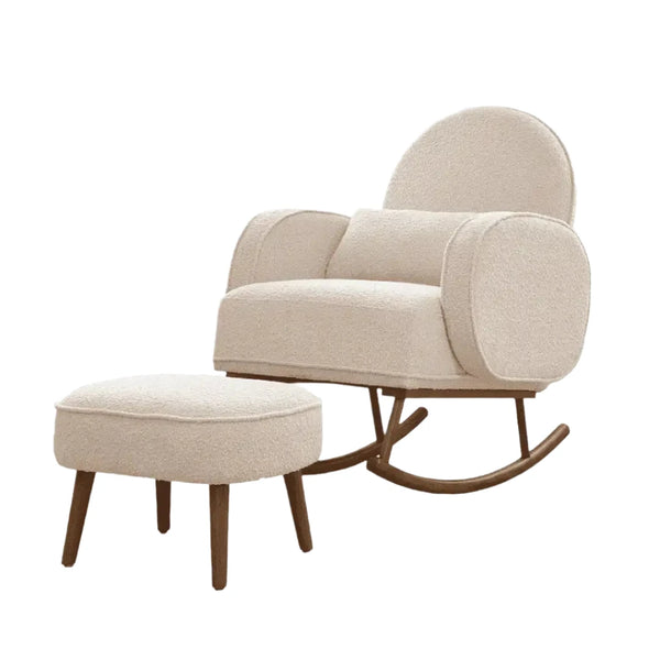 Cream chair and footstool hotsell