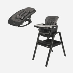 Tutti Bambini Nova Birth to 12 Years Complete Highchair Package - Black / Black