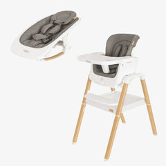 Tutti Bambini Nova Birth to 12 Years Complete Highchair Package - White / Oak