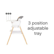 Tutti Bambini Nova Evolutionary Highchair - Ecru/Walnut