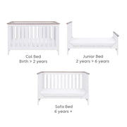 Tutti Bambini Verona 3 Piece Room Set - White/Oak