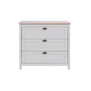 Tutti Bambini Verona 3pc Room Set with Pocket Sprung Mattress - Dove Grey/Oak