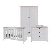 Tutti Bambini Verona 3pc Room Set with Pocket Sprung Mattress - Dove Grey/Oak