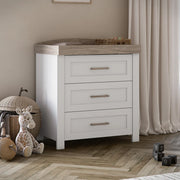 Silver Cross Valencia Dresser & Wardrobe - White
