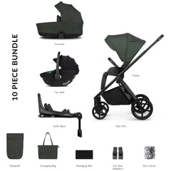Venicci Claro 3 In 1 + Isofix Base The Complete Travel System Bundle - Forest
