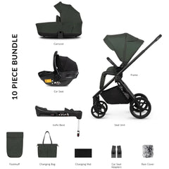 Venicci Claro 3 In 1 + Isofix Base The Complete Travel System Bundle - Forest