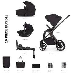 Venicci Claro 3 In 1 + Isofix Base The Complete Travel System Bundle - Noir