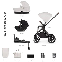 Venicci Claro 3 In 1 + Isofix Base The Complete Travel System Bundle - Vanilla