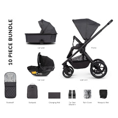 Venicci Tinum Edge 3 In 1 Bundle - Charcoal