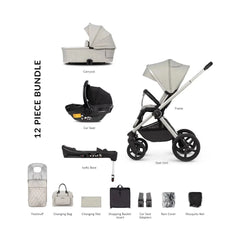 Venicci Tinum Upline 3 In 1 + Isofix Base Complete Travel System Bundle - Moonstone