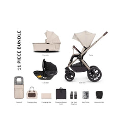 Venicci Tinum Upline 3 In 1 Travel System Bundle - Stone Beige