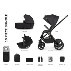 Venicci Upline 2 3 In 1 Bundle - All Black