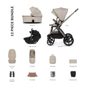 Venicci Upline 3 - 3in1 Black Tiago Bundle - Pebble