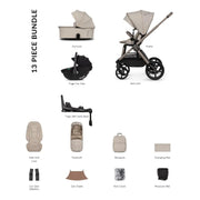 Venicci Upline 3 - 4in1 Black Tiago Bundle - Pebble
