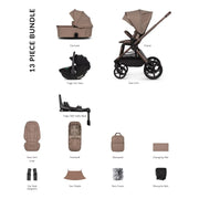 Venicci Upline 3 - 4in1 Black Tiago Bundle - Sand