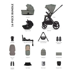 Venicci Upline 3 - 4in1 Plus Black Tiago Bundle - Aloe