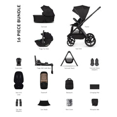 Venicci Upline 3 - 4in1 Plus Black Tiago Bundle - Onyx