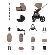 Venicci Upline 3 - 4in1 Plus Black Tiago Bundle - Sand
