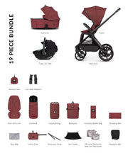 Venicci Upline 3 Hunter 3in1 Bundle with Black Tiago 2 Car Seat - Red