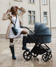 Venicci Upline 3 Hunter 4in1 plus Bundle with Beige Tiago Car Seat - Navy