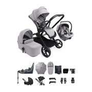 iCandy Core 2 Pushchair and Carrycot Complete 360 Car Seat Bundle - Storm Grey